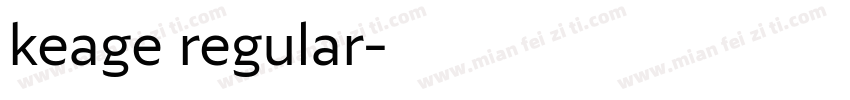 keage regular字体转换